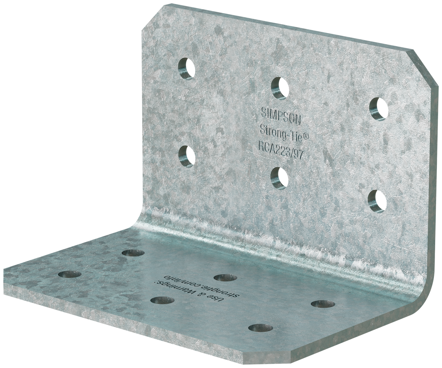 Simpson Strong-Tie RCA223/97-R90 RCA 2 in. x 2 in. x 3 in. 12-Gauge Galvanized Rigid Connector Angle (90-Qty)
