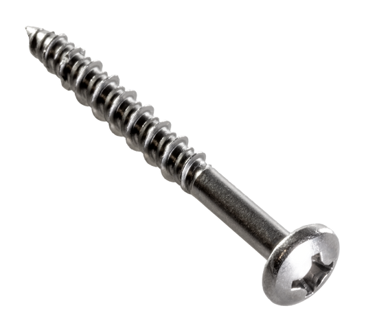 Simpson Strong-Tie T12J200PXC Marine Screw, Pan Head — #12 x 2 in. #3 Phillips Drive, Type 316 (100-Qty) (Pack of 10)