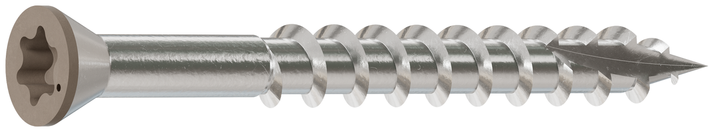 Simpson Strong-Tie T07162FT70GR01 Trim-Head Screw, 6-Lobe Drive — #7 x 1-5/8 in. T-15 Type 316, Gray 01 (70-Qty) (Pack of 5)