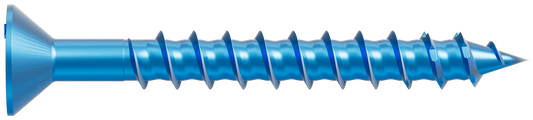 Simpson Strong-Tie TNT25214TFB Titen Turbo™ — 1/4 in. x 2-1/4 in. 6-Lobe Flat-Head Concrete and Masonry Screw, Blue (2000-Qty) (Pack of 48)