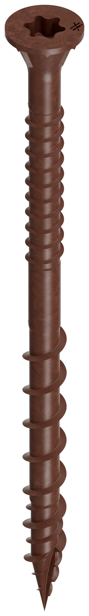 Simpson Strong-Tie DSVR3MB Deck-Drive™ DSV WOOD Screw — #10 x 3 in. T-25, Flat Head, Quik Guard®, Red (1750-Qty)