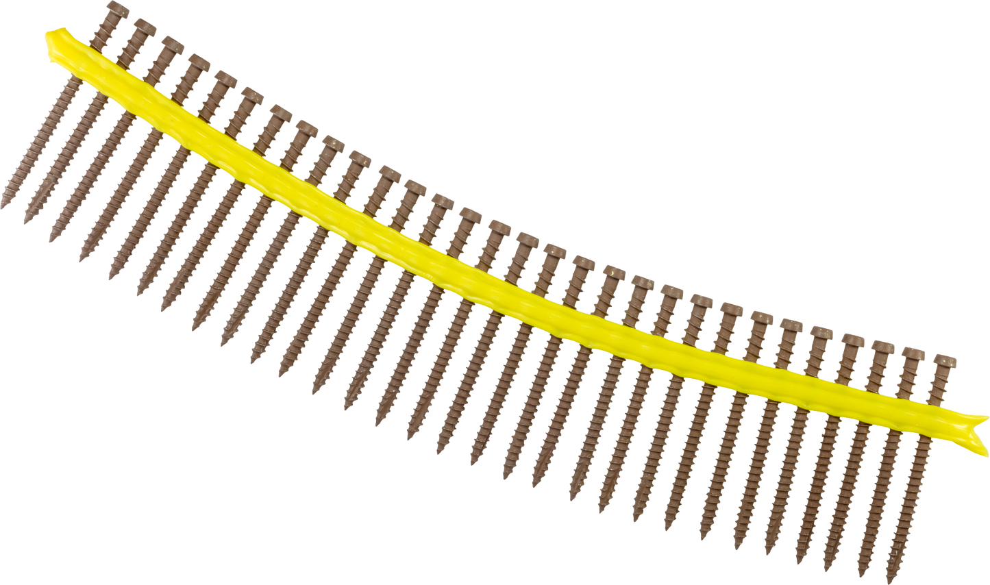 Simpson Strong-Tie DCU234SBR05 Deck-Drive™ DCU COMPOSITE Screw (Collated) — #10 x 2-3/4 in. Quik Guard® Brown 05 (1000-Qty) (Pack of 100)