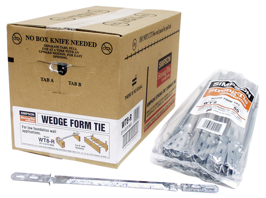 Simpson Strong-Tie WT8-R50 Wedge Tie for 2x Formboard, 8-in. Thick Walls (50-Qty) (Pack of 360)