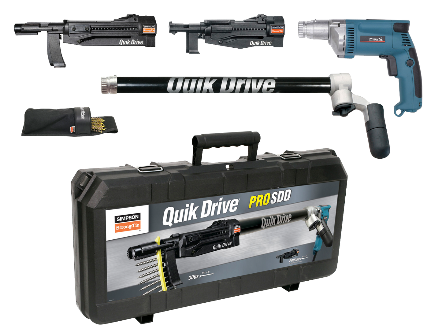 Simpson Strong-Tie PROSDDM25K Quik Drive® PROSDD Multi-Purpose Combo System w/ Makita® 2500 RPM Screwdriver Motor
