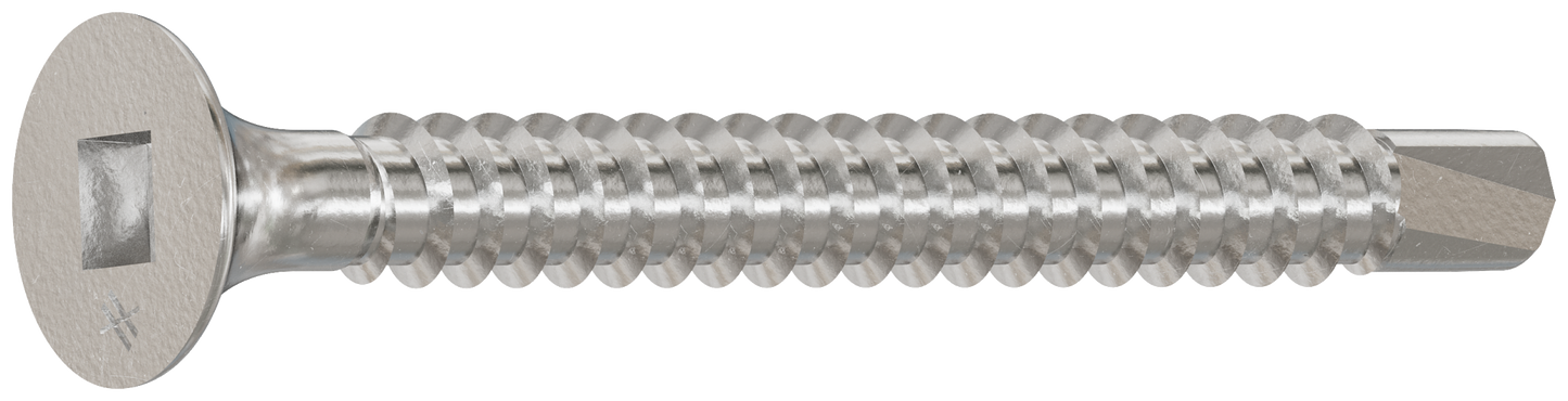 Simpson Strong-Tie F08T162BDB Self-Drilling Bugle-Head Screw — #8 x 1-5/8 in. #2 Square Drive, Type 410 (3000-Qty)