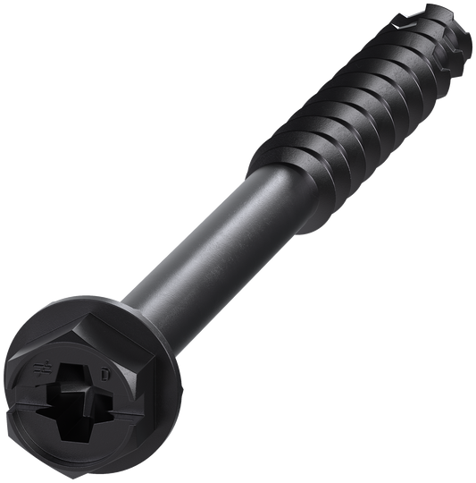 Simpson Strong-Tie TNTBL25314H Titen Turbo™ — 1/4 in. x 3-1/4 in. Hex-Head Concrete and Masonry Screw, Black (100-Qty)