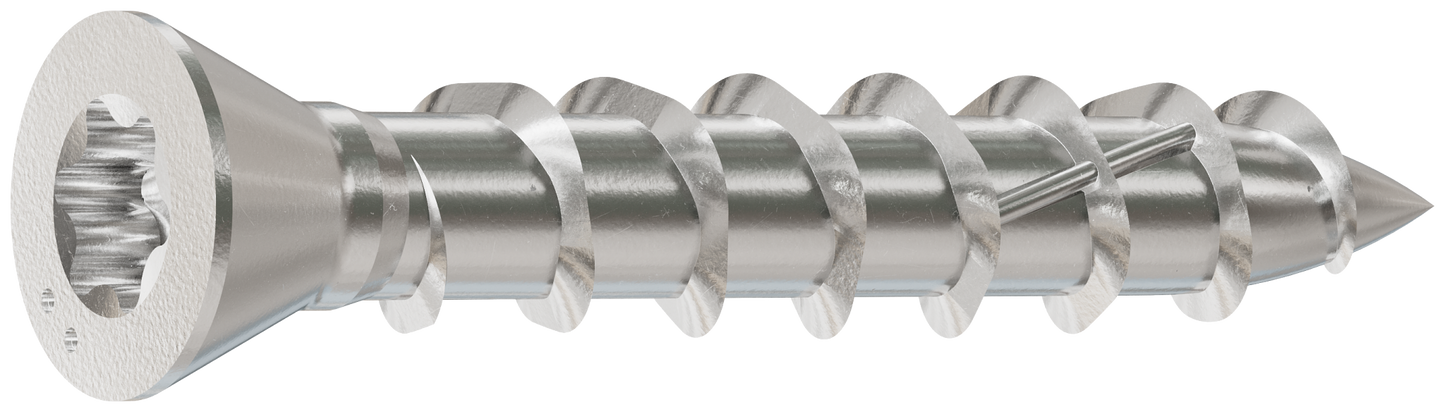 Simpson Strong-Tie T07100WP1 Deck-Drive™ DWP WOOD SS Screw — #7 x 1 in. T15, Trim Head, Type 316 (1 lb.) (Pack of 1500)