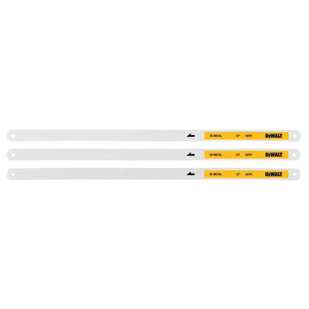 DeWalt DWHT20558 12" BIMTL Hacksaw Blade 18 3 Pack
