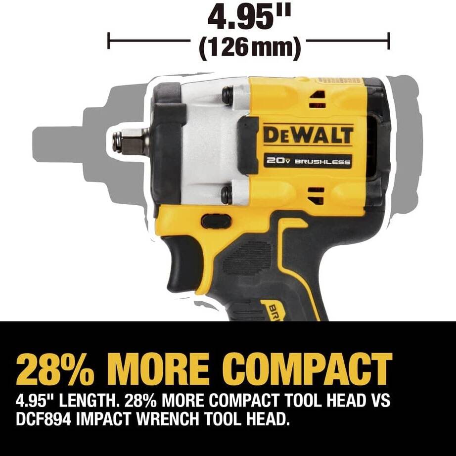 Llave de impacto inalámbrica DEWALT DCF923B ATOMIC 20V MAX* de 3/8 pulg. con yunque de anillo (solo herramienta)