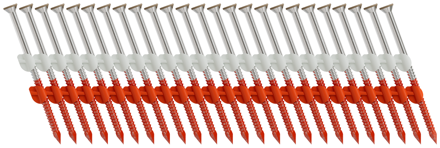 Simpson Strong-Tie S11A237KJT 20–22° Plastic Strip, Casing Head, Ring-Shank Nail — 2-3/8 in. x 11 ga. Tan (1000-Qty) (Pack of 144)