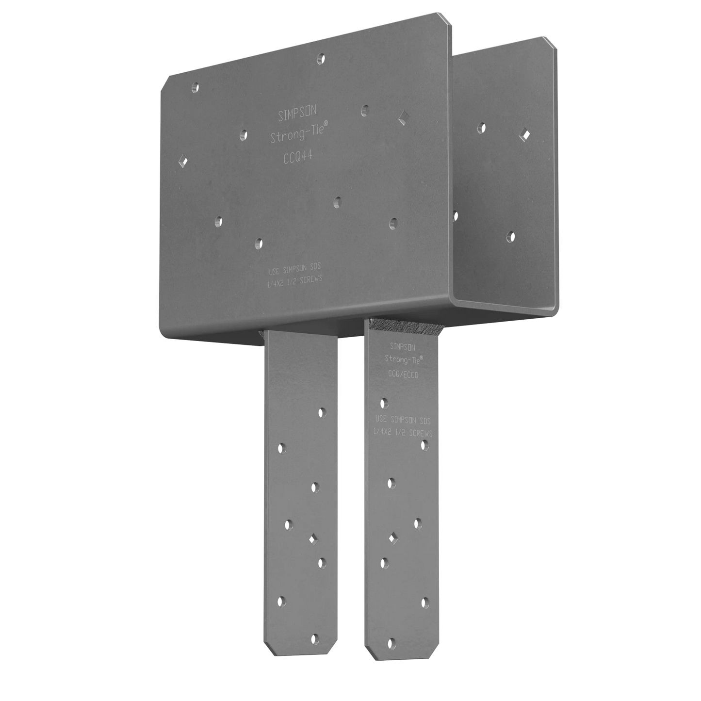 Simpson Strong-Tie CCQ44SDS2.5 CCQ™ Column Cap for 4x Beam, 4x Post with Strong-Drive® SDS Screws (Pack of 3)