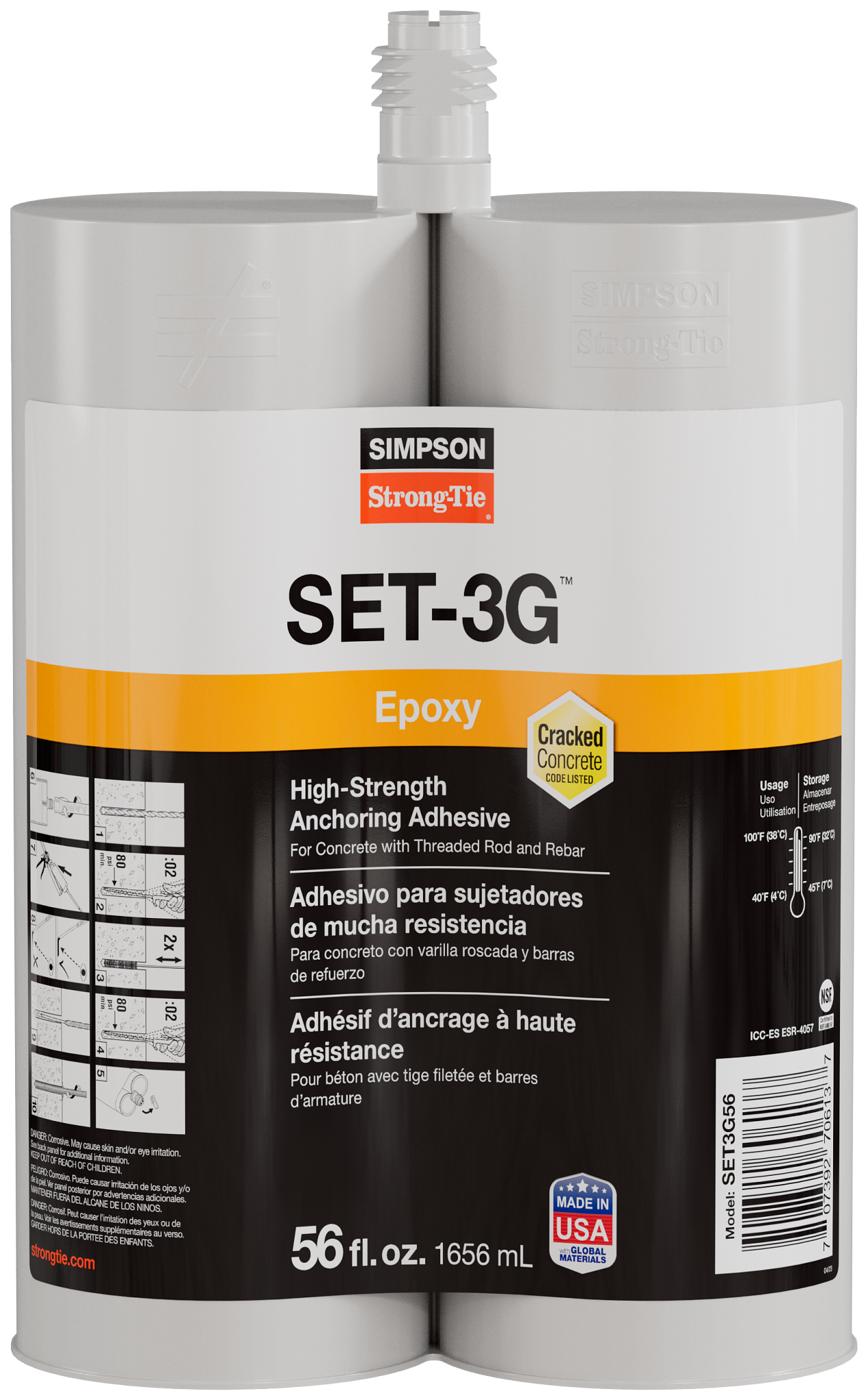 Simpson Strong-Tie SET3G56 SET-3G® 56 oz. High-Strength Epoxy Adhesive