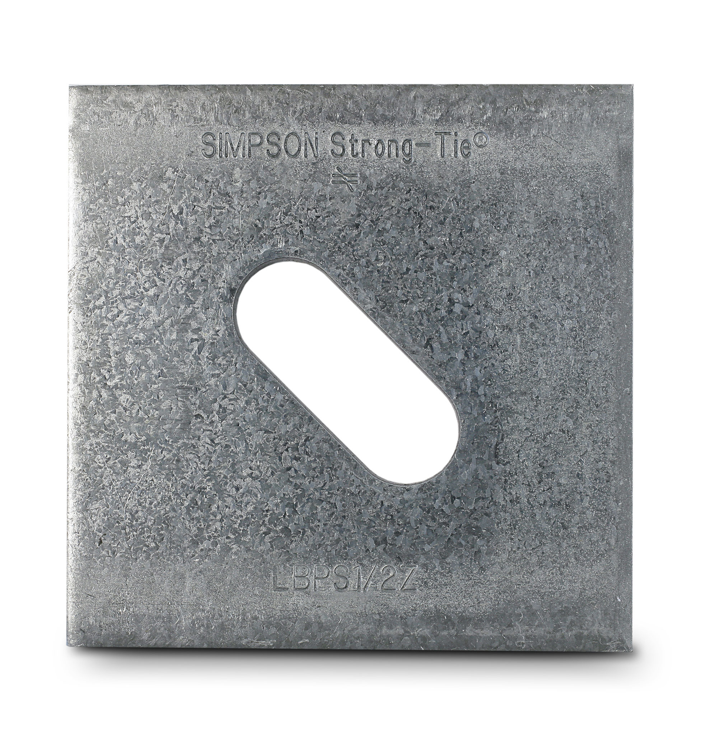 Simpson Strong-Tie LBPS 1/2Z LBPS 3 in. x 3 in. ZMAX® Galvanized Slotted Bearing Plate with 1/2 in. Bolt Dia.