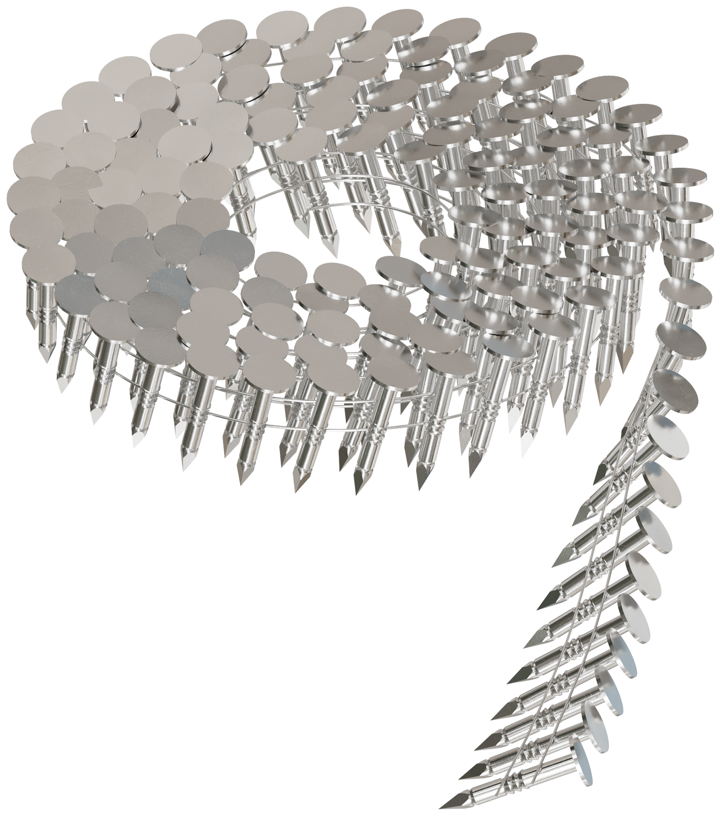 Simpson Strong-Tie T11A100RNJ 15° Wire Coil, Full Round Head, Ring-Shank Roofing Nail — 1 in. Type 316 (3600-Qty)