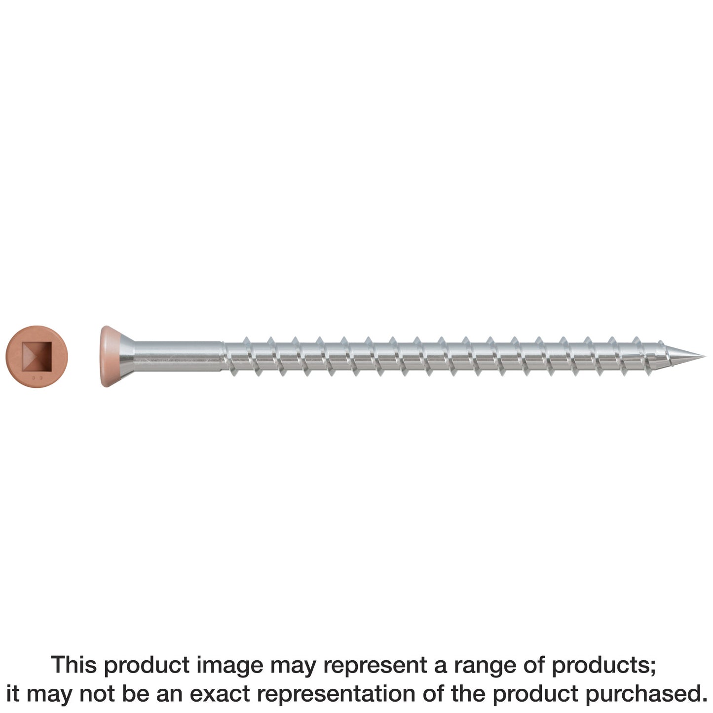 Simpson Strong-Tie DTH212S305TN03 Trim-Head Screw — Sharp Point (Collated) — #7 x 3-1/2 in. #2 Square Type 305 Tan 03 (1000-Qty)