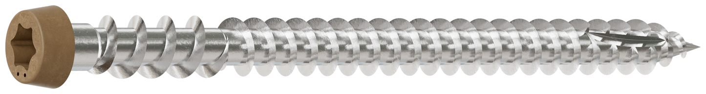 Simpson Strong-Tie DCU234P305TN05 Deck-Drive™ DCU COMPOSITE Screw — #10 x 2-3/4 in. T20, Type 305, Tan 05 (350-Qty) (Pack of 6)