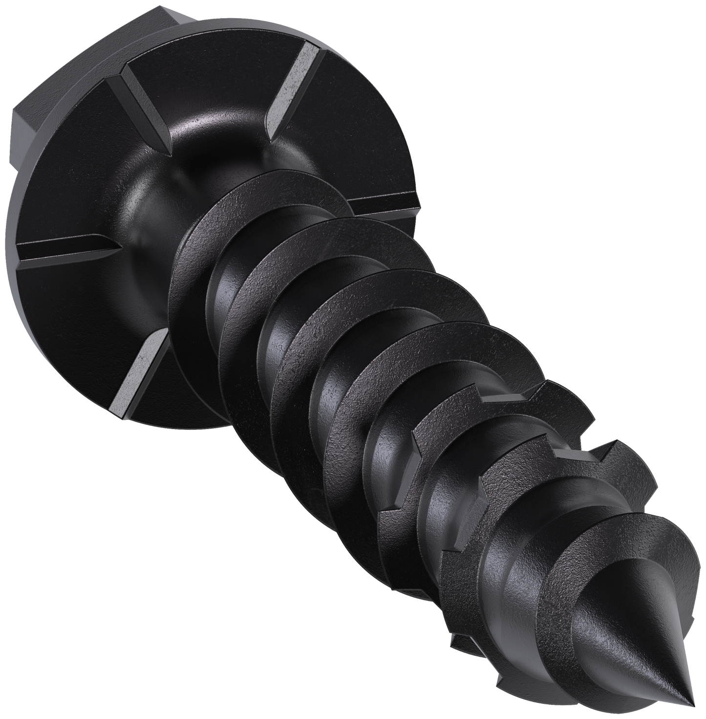 Simpson Strong-Tie TNTBL25114H Titen Turbo™ — 1/4 in. x 1-1/4 in. Hex-Head Concrete and Masonry Screw, Black (100-Qty)