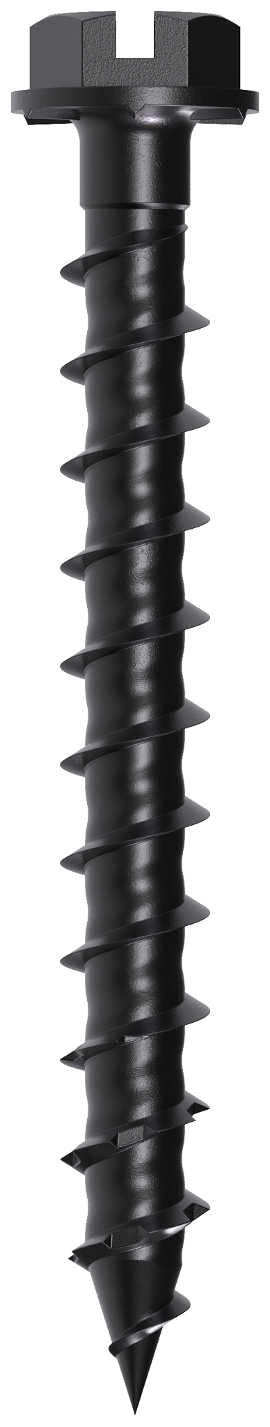 Simpson Strong-Tie TNTBL18134H Titen Turbo™ — 3/16 in. x 1-3/4 in. Hex-Head Concrete and Masonry Screw, Black (100-Qty) (Pack of 5)