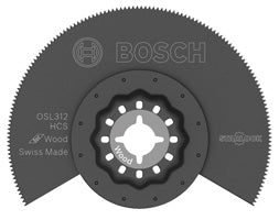 Hoja de sierra segmentada de acero con alto contenido de carbono BOSCH OSL312 para multiherramienta oscilante Starlock® de 3-1/2 pulg.