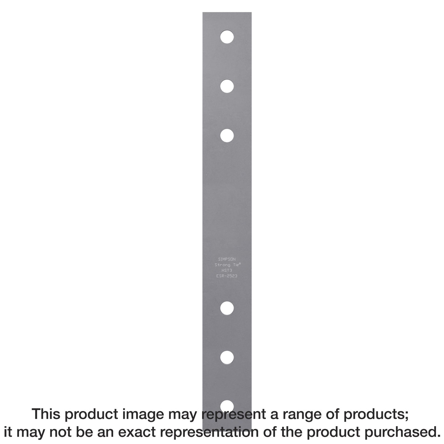 Simpson Strong-Tie HST2-R HST 2-1/2 in. x 21-1/4 in. 7-Gauge Galvanized Heavy Strap Tie (Pack of 10)
