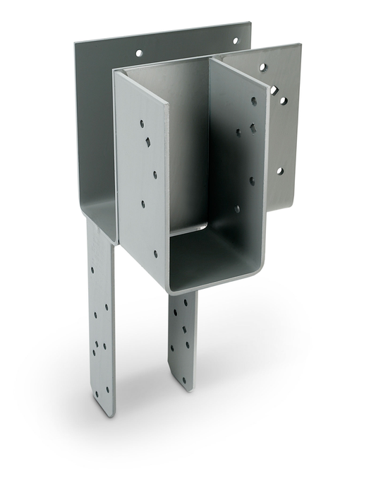Simpson Strong-Tie ECCLRQ3.25-4SDS ECCLRQ L-Shape End Column Cap for 3-1/4 in. Beams, 4x Post w/ SDS Screws, Skewed Right