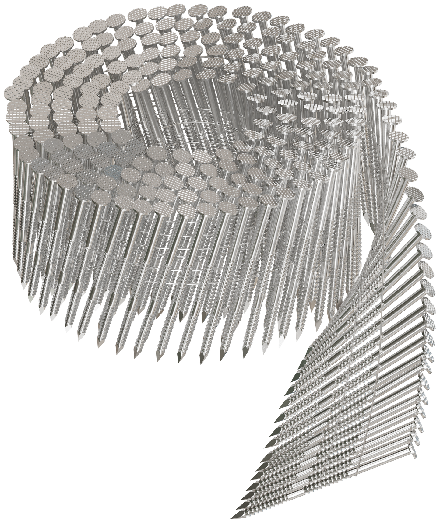 Simpson Strong-Tie T12A225PNJ 15° Wire Coil, Full Round Head, Ring-Shank Decking/Framing Nail — 2-1/4 in. x .099 in. Type 316 (1800-Qty) (Pack of 64)