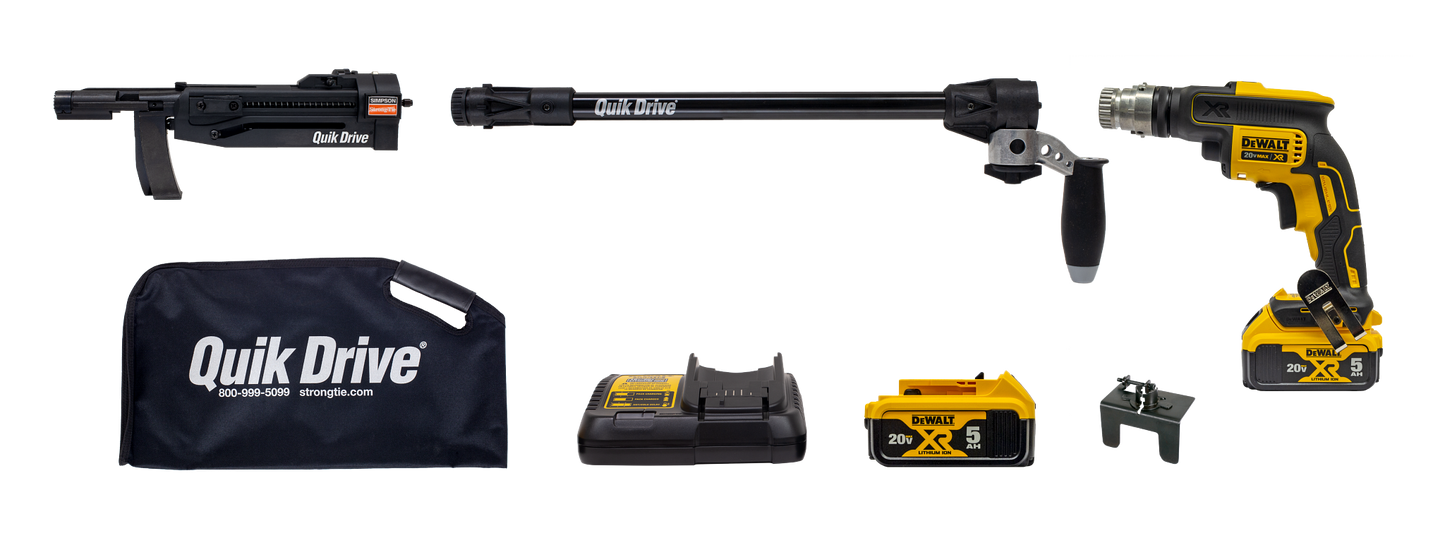 Simpson Strong-Tie PRO300SG2DC2K Quik Drive® Cordless PRO300SG2 Decking System w/ DeWalt® 2000 RPM Screwdriver Motor