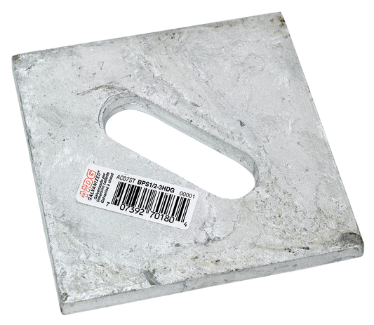 Simpson Strong-Tie BPS 1/2-3HDG BPS 3 in. x 3 in. HDG Slotted Bearing Plate with 1/2 in. Bolt Dia. (Pack of 50)