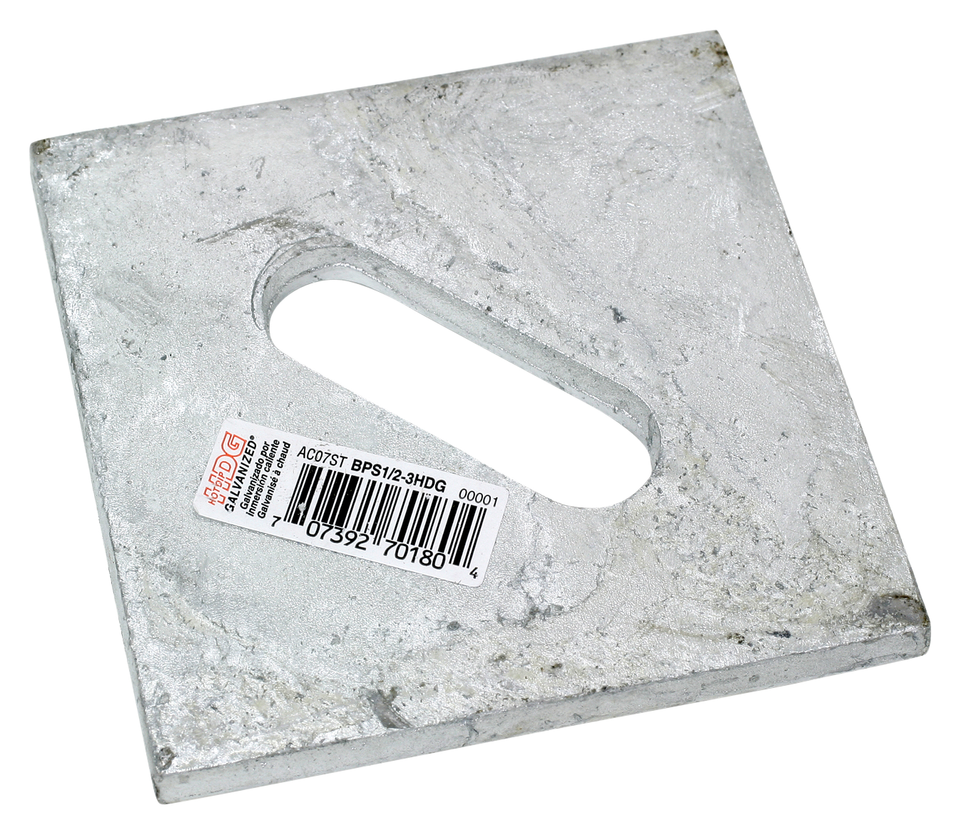 Simpson Strong-Tie BPS 1/2-3HDG BPS 3 in. x 3 in. HDG Slotted Bearing Plate with 1/2 in. Bolt Dia. (Pack of 2000)