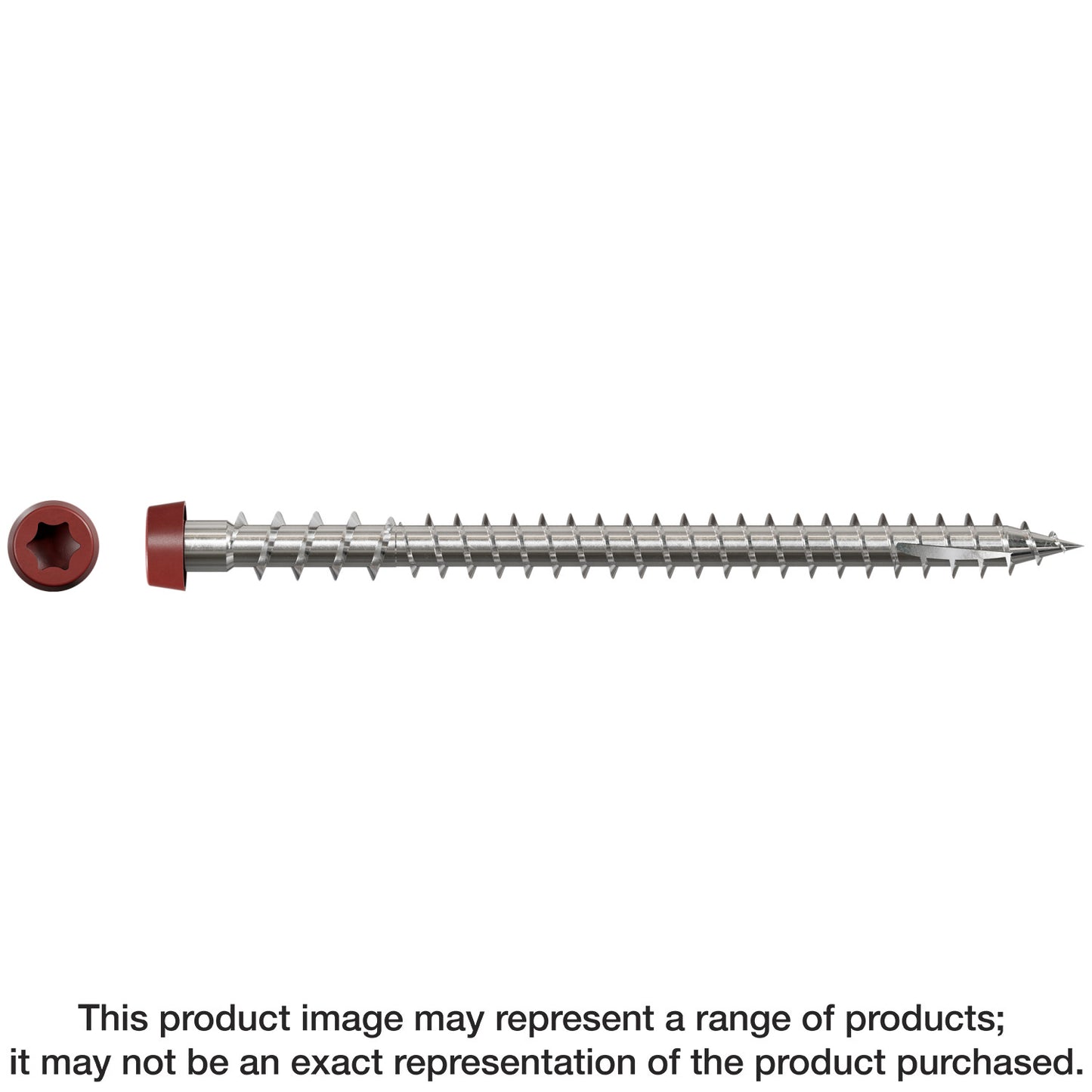 Simpson Strong-Tie DCU234S316RD01 Deck-Drive™ DCU COMPOSITE Screw (Collated) — #10 x 2-3/4 in. Type 316, Red 01 (1000-Qty) (Pack of 100)