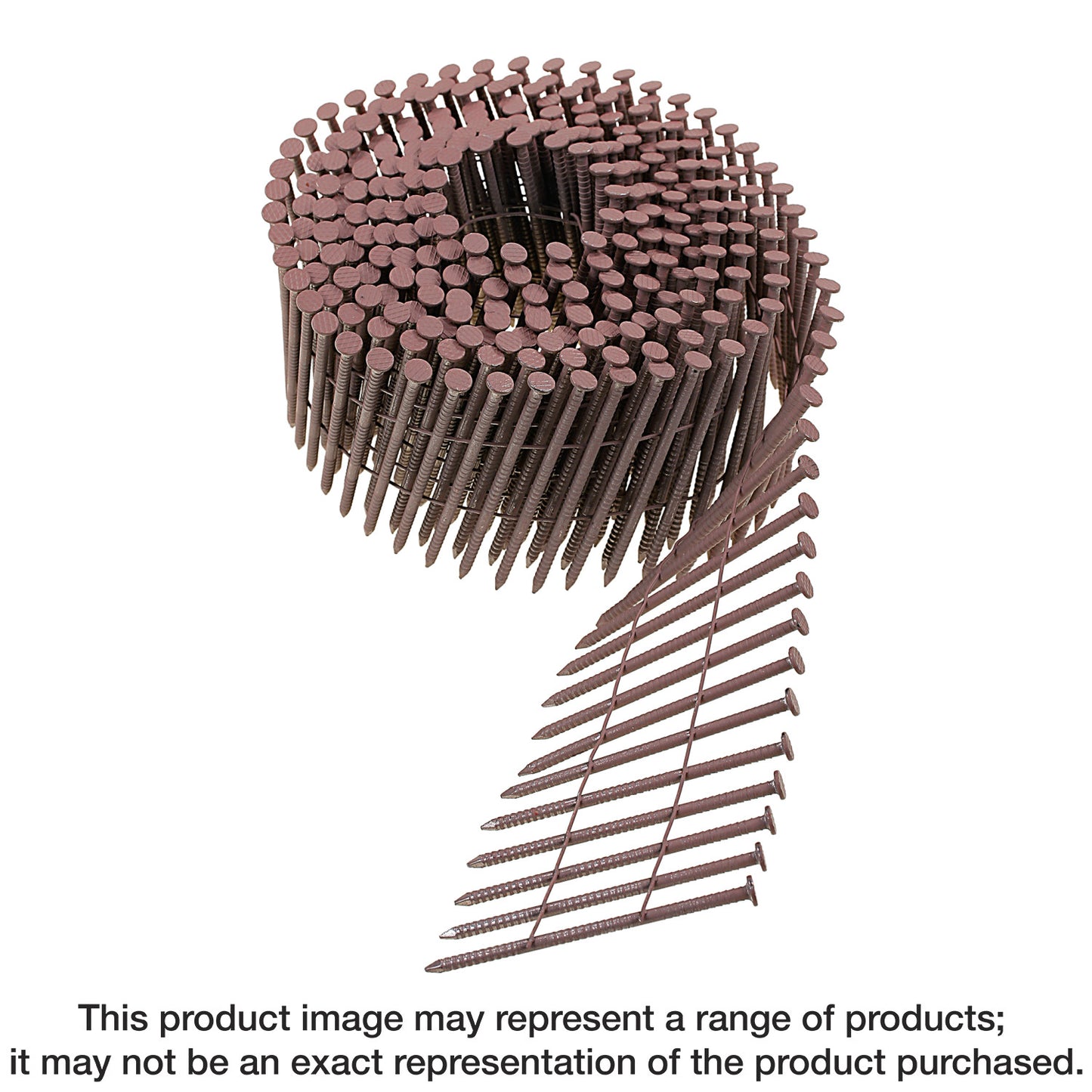 Simpson Strong-Tie S13A250CWH 15° Wire Coil, Painted Full Round Head, Ring-Shank Nail — 2-1/2 in. x .092 in. Type 304, White (3600-Qty) (Pack of 90)