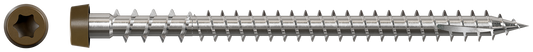 Simpson Strong-Tie DCU234S316BR01 Deck-Drive™ DCU COMPOSITE Screw (Collated) — #10 x 2-3/4 in. Type 316, Brown 01 (1000-Qty) (Pack of 100)