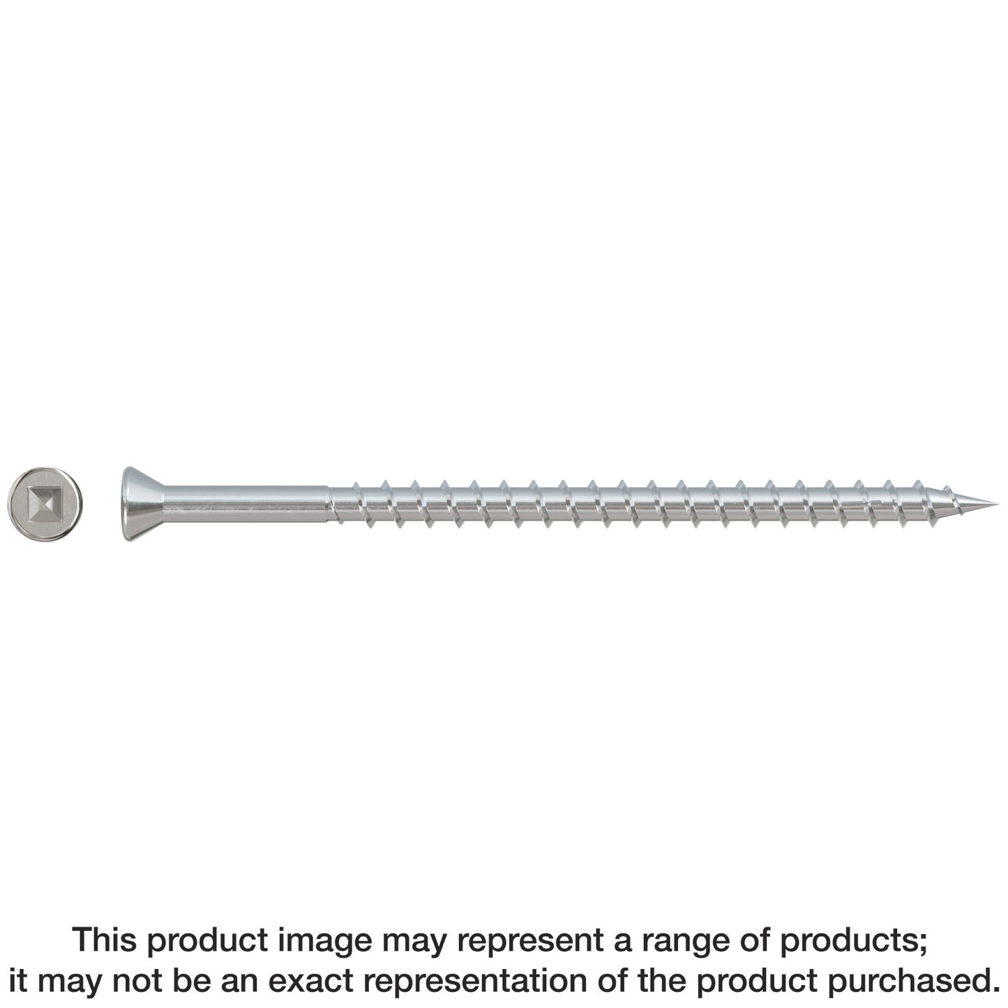 Simpson Strong-Tie SSDTH3S Trim-Head Screw — Sharp Point (Collated) — #7 x 3 in. #2 SQ Type 305 (1000-Qty) (Pack of 100)