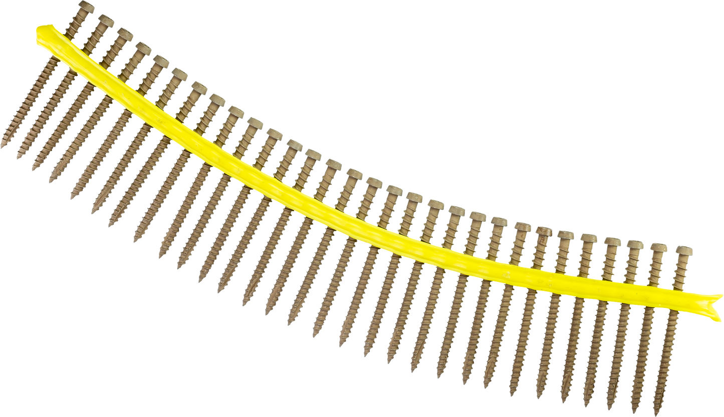 Simpson Strong-Tie DCU234STN Deck-Drive™ DCU COMPOSITE Screw (Collated) — #10 x 2-3/4 in. Quik Guard® Tan (1000-Qty) (Pack of 100)