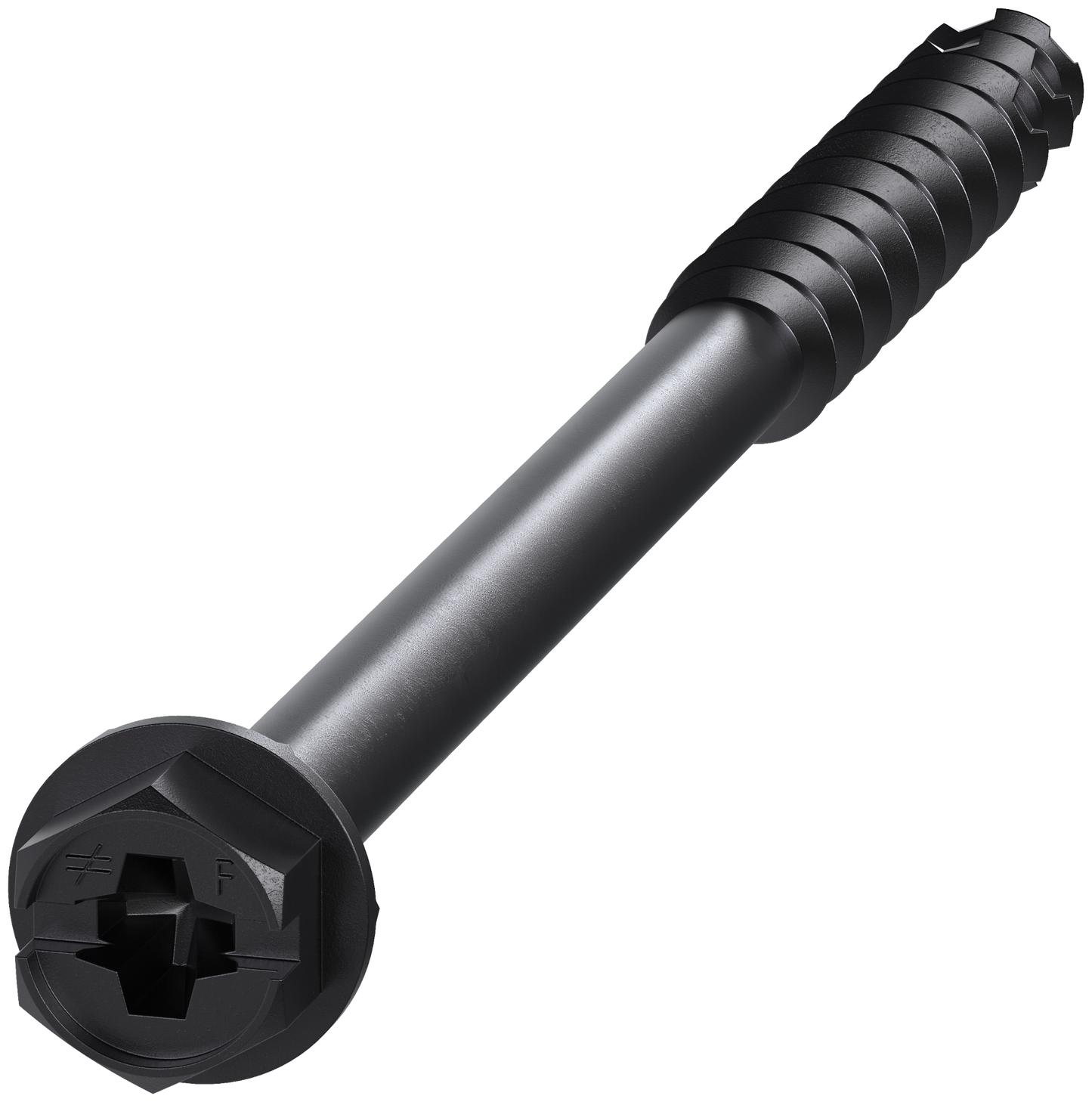 Simpson Strong-Tie TNTBL25400H Titen Turbo™ — 1/4 in. x 4 in. Hex-Head Concrete and Masonry Screw, Black (100-Qty)