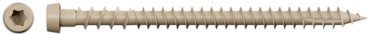 Simpson Strong-Tie DCU234STN02 Deck-Drive™ DCU COMPOSITE Screw (Collated) — #10 x 2-3/4 in. Quik Guard® Tan 02 (1000-Qty) (Pack of 100)
