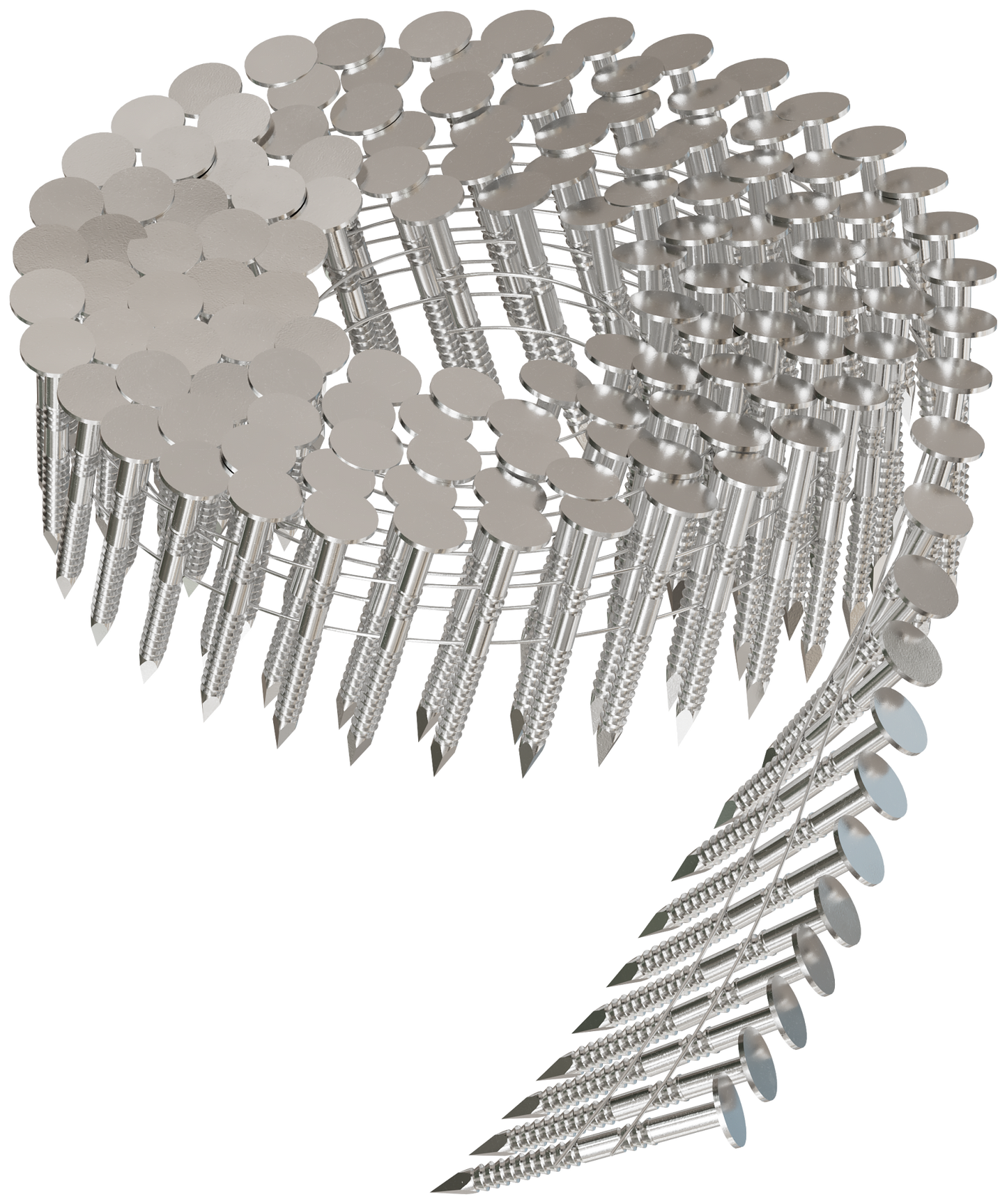 Simpson Strong-Tie S11A150RNBP 15° Wire Coil, Full Round Head, Ring-Shank Roofing Nail — 1-1/2 in. Type 304 (600-Qty) (Pack of 4)