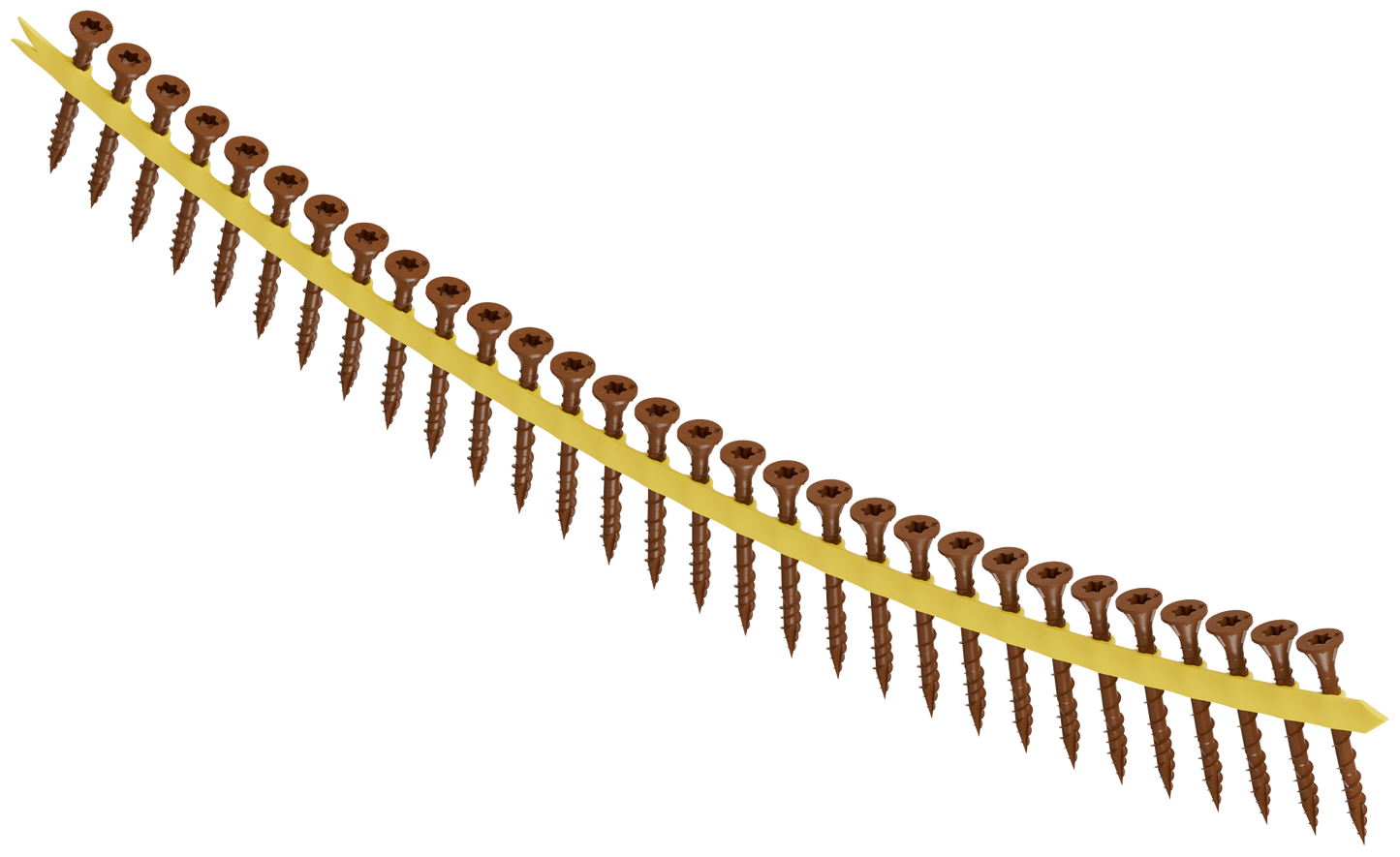 Simpson Strong-Tie DSVR158S Deck-Drive™ DSV WOOD Screw (Collated) — #8 x 1-5/8 in. T25 6-Lobe, Red (2000-Qty) (Pack of 100)