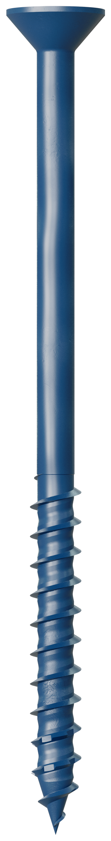 Simpson Strong-Tie TNT25400TF Titen Turbo™ — 1/4 in. x 4 in. 6-Lobe Flat-Head Concrete and Masonry Screw, Blue (100-Qty) (Pack of 360)