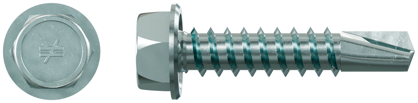 Simpson Strong-Tie X1S1214 Strong-Drive® Self-Drilling X Metal Screw (Collated) — #12 x 1 in. 5/16 Hex, Clear Zinc (1500-Qty)
