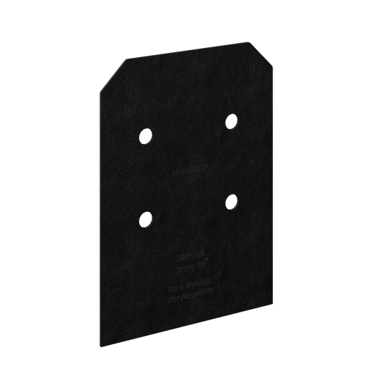 Simpson Strong-Tie APVB88DSP Outdoor Accents® Avant Collection™ ZMAX®, Black Post Base Side Plate for 8x (Qty-2) (Pack of 5)