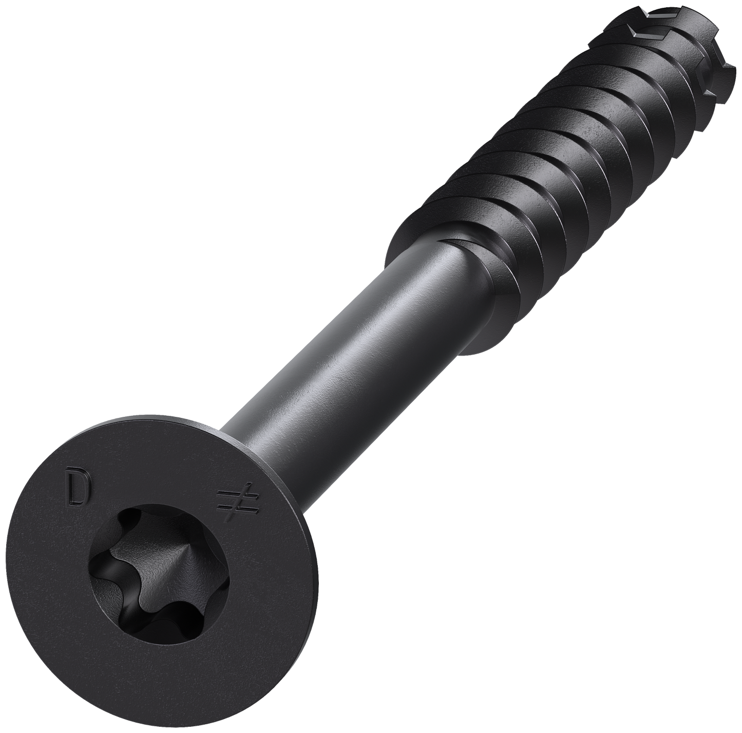 Simpson Strong-Tie TNTBL25314TF Titen Turbo™ — 1/4 in. x 3-1/4 in. 6-Lobe Flat-Head Concrete and Masonry Screw, Black (100-Qty) (Pack of 4)