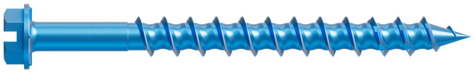 Simpson Strong-Tie TNT18214HB Titen Turbo™ — 3/16 in. x 2-1/4 in. Hex-Head Concrete and Masonry Screw, Blue (2000-Qty) (Pack of 48)