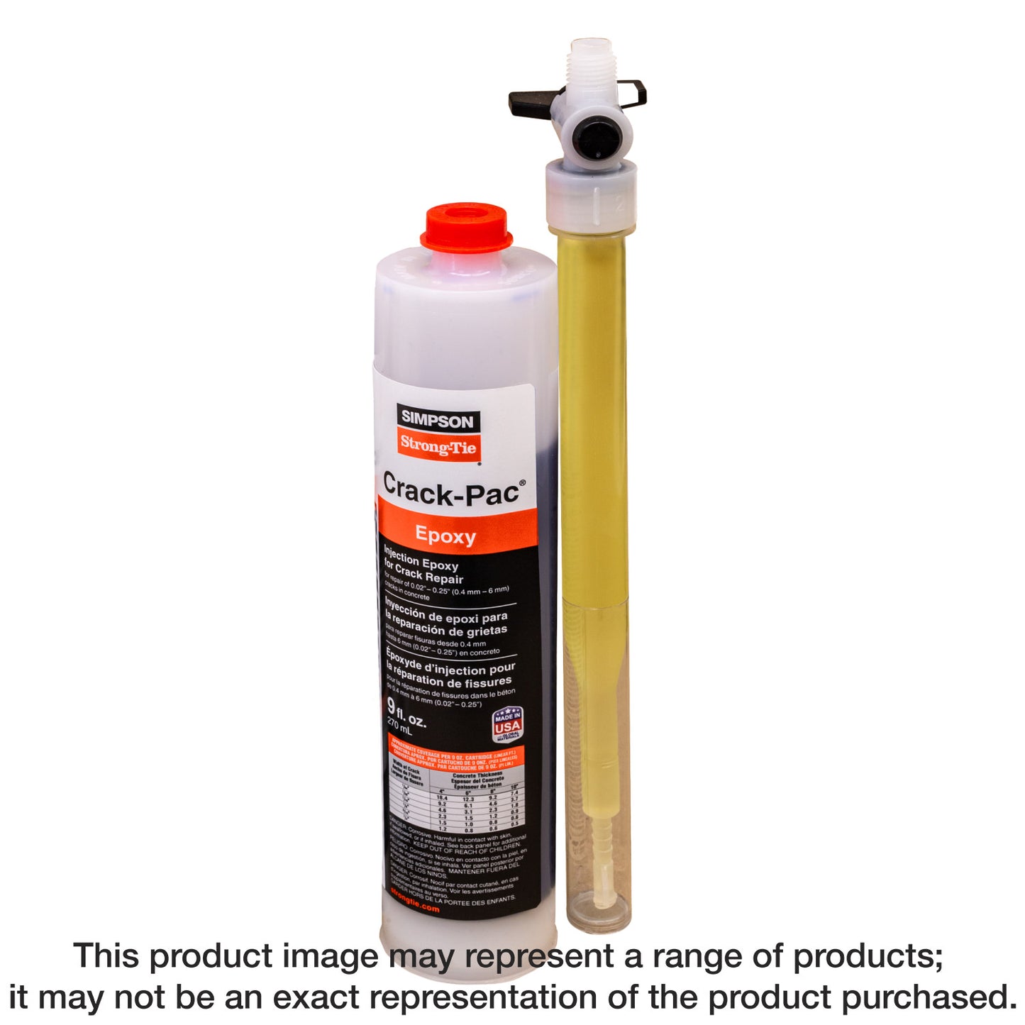 Simpson Strong-Tie ETIPAC2G10 Crack-Pac® 9-oz. Single-Cartridge Injection Epoxy (Pack of 12)
