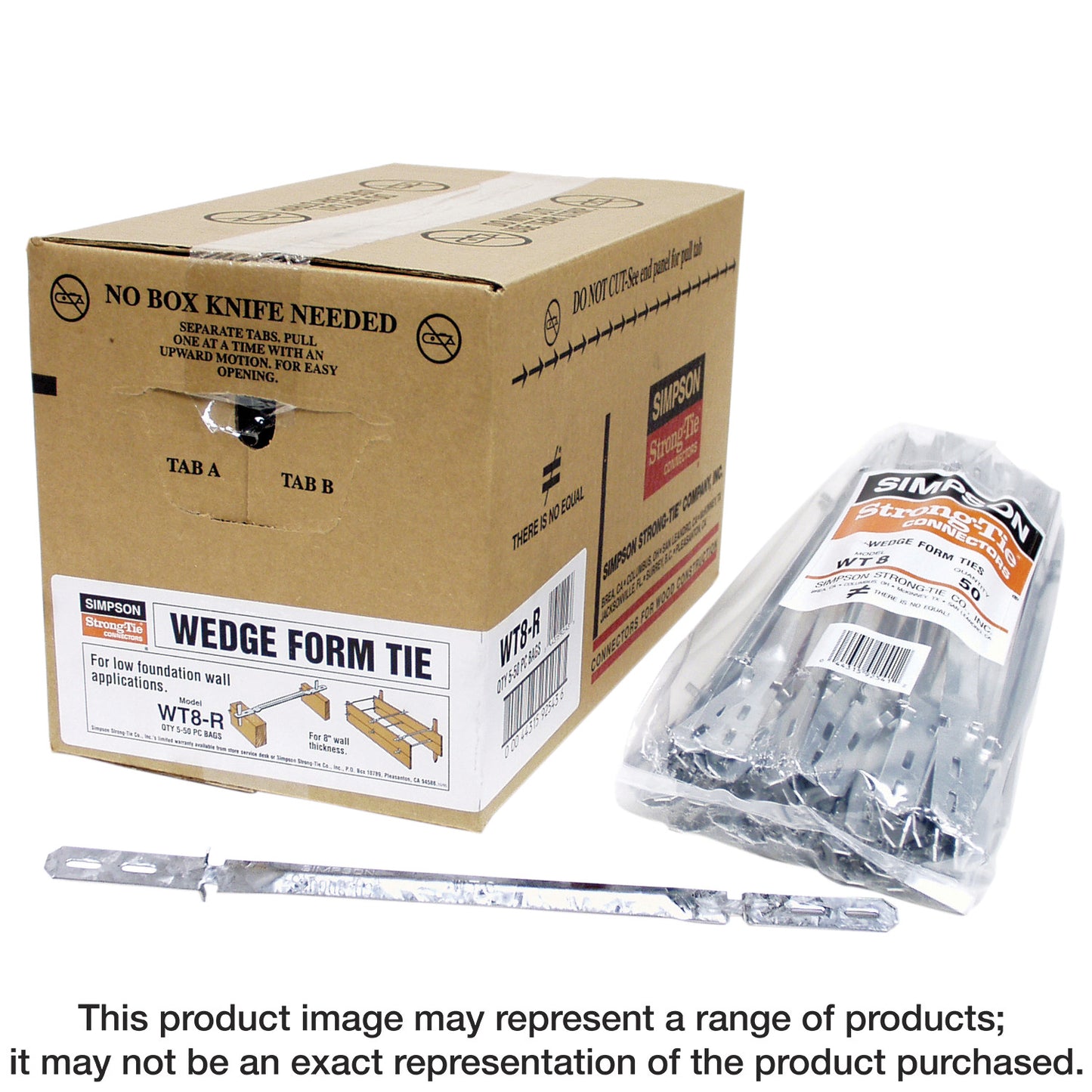 Simpson Strong-Tie WT8-R50 Wedge Tie for 2x Formboard, 8-in. Thick Walls (50-Qty)