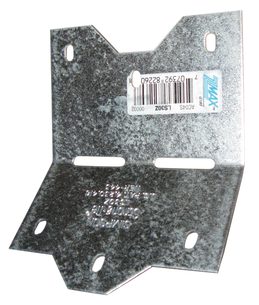 Simpson Strong-Tie LS30Z LS 3-3/8 in. 18-Gauge ZMAX® Galvanized Adjustable L Angle (Pack of 100)