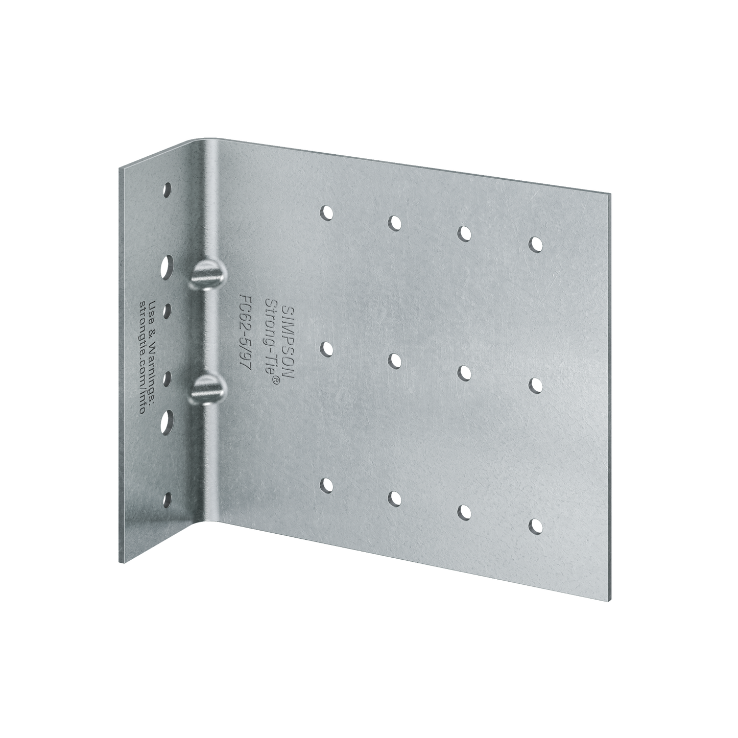 Simpson Strong-Tie FC62-5/97-R25 FC 2 in. x 6 in. x 5 in. 12-Gauge Bypass Framing Fixed-Clip Connector (Qty-25) (Pack of 96)