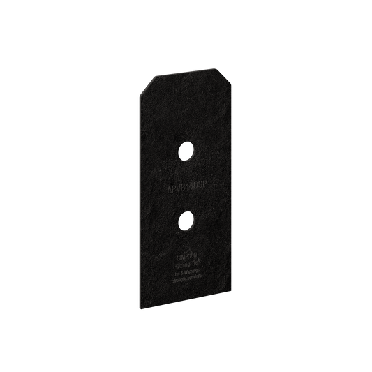 Simpson Strong-Tie APVB44DSP Outdoor Accents® Avant Collection™ ZMAX®, Black Post Base Side Plate for 4x (Qty-2) (Pack of 8)