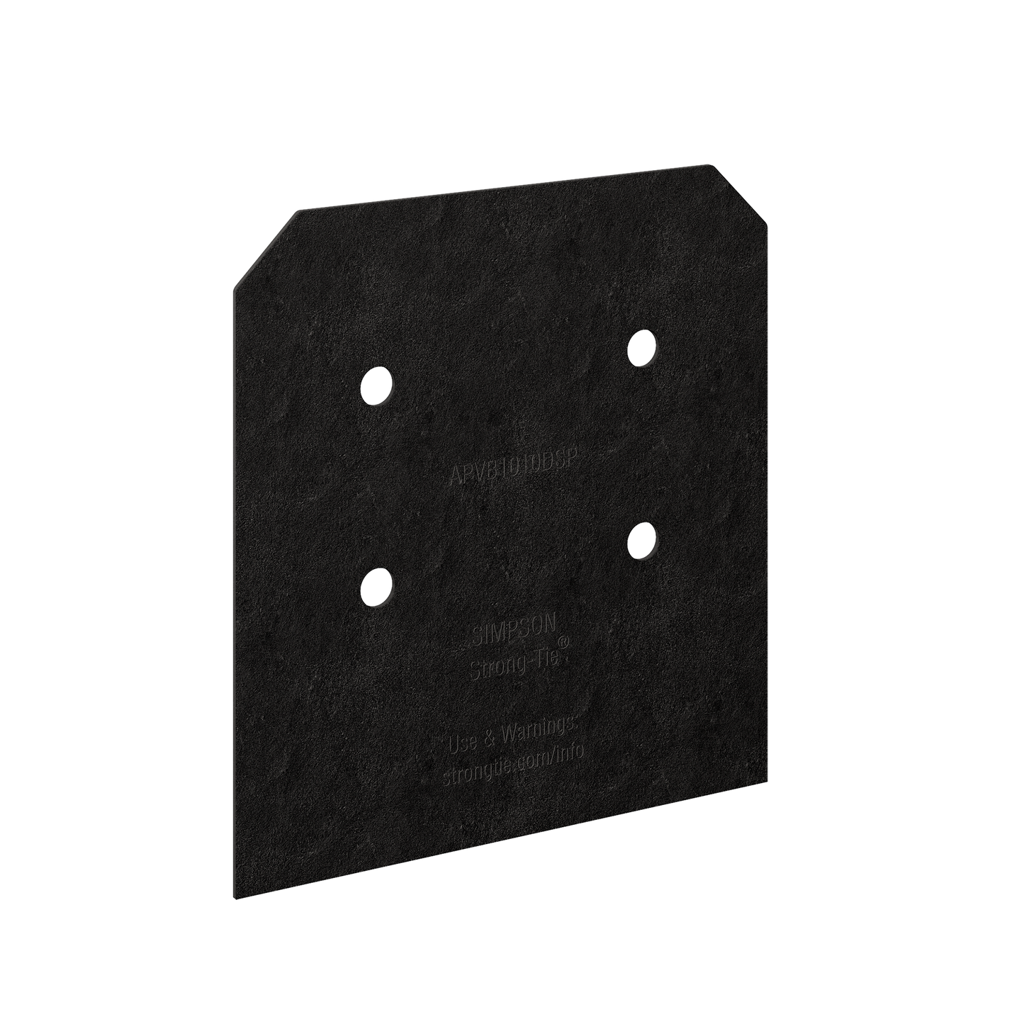 Simpson Strong-Tie APVB1010DSP Outdoor Accents® Avant Collection™ ZMAX®, Black Post Base Side Plate for 10x (Qty-2)