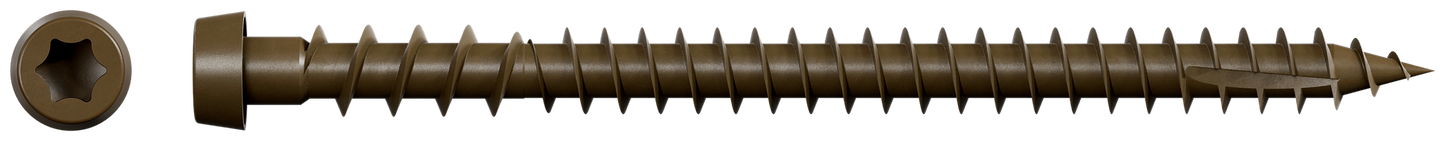 Simpson Strong-Tie DCU234SBR01 Deck-Drive™ DCU COMPOSITE Screw (Collated) — #10 x 2-3/4 in. Quik Guard® Brown 01 (1000-Qty)